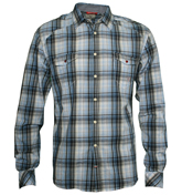 414 Navy Check Shirt