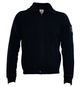 456 Navy Full Zip Hooded Sweater