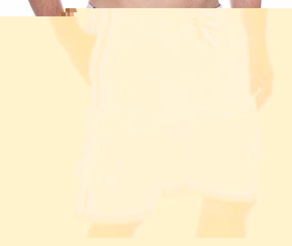 Sakkas NBM3097WS - Mens Solid Color with Contrast Stripes Skate Surf Board Short / Swim Trunks - White/X-Large