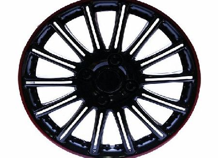 Sakura Wheel Trims 15-inch with Rim - Black/ Red
