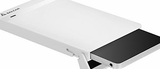 Salcar 2.5`` USB 3.0 External HDD Enclosure Hard Disk Case Hard Drive Housing for 9.5mm 7mm 2.5 Inch SATA I/II/III HDD SSD White