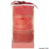 Salco Dark Red Pillar Candle With Glitter and