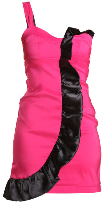 Salina One Shoulder Ruffle Dress