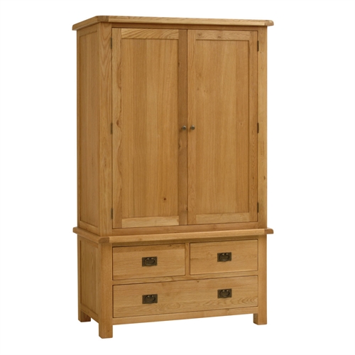 Salisbury Oak 3 Drawer Wardrobe 596.223