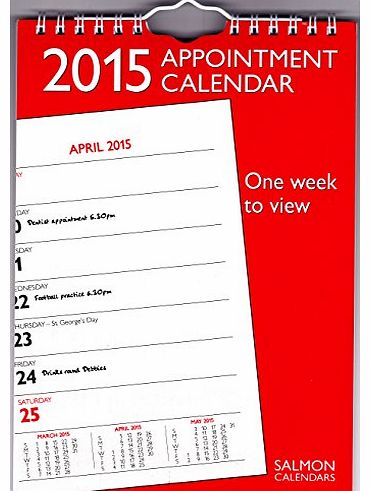 2015 appointment calendar - one week to view