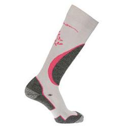 Salomon Ladies Divine Snow Socks -Lgt Grey/Fuchsia
