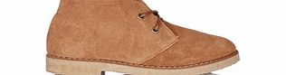 Camel suede desert boots