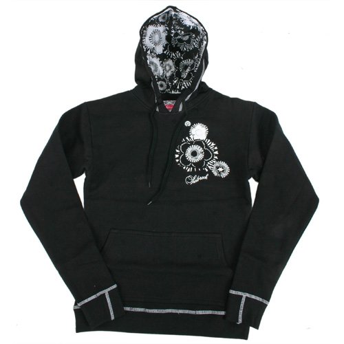 Saltrock Ladies Saltrock Flower Side Hoody Black