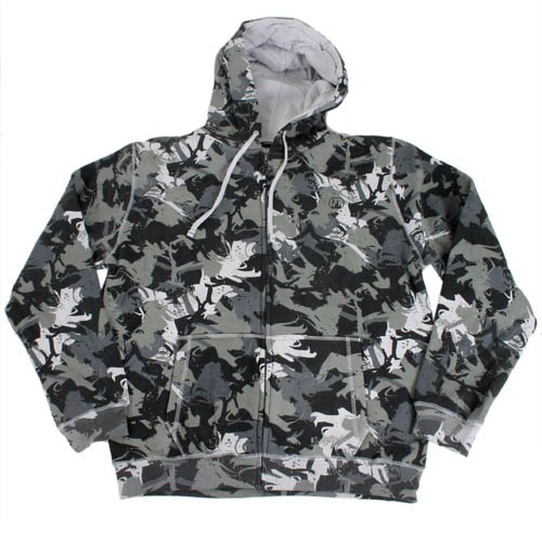 Saltrock Mens Saltrock New Camo F/zip Hoody Camoflauge Grey