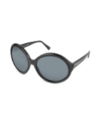 Salvatore Ferragamo Glam Round Oversize Plastic Sunglasses