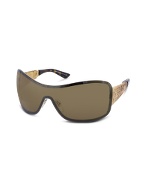 Lodge Wicker Temple Shield Sunglasses