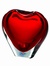 Salviati Cuoricino Red Heart Vase