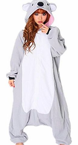 Unisex Adult Pajamas Kigurumi Cosplay Costume Animal Onesie Sleepwear Dress (M(height:160-170cm), Grey Koala)