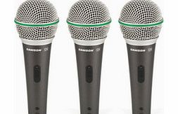 Samson Q6 CL Dynamic Microphone 3-Pack