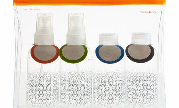 Samsonite Toiletry Bag Travel Accessories Co Toiletry Bottle Set, Clear (Transparent) 45536 1212