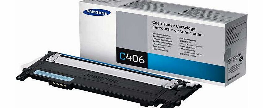 Samsung CLT-C406S Toner Cartridge - Cyan