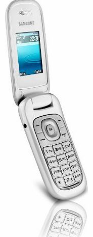 E1270 flip mobile phone in white on T-Mobile pay as you go