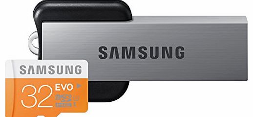 Samsung Memory 32GB Evo MicroSDHC UHS-I Grade 1 Class 10 Memory Card with USB Adapter