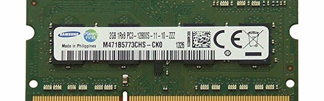 Samsung original 2GB, 204-pin SODIMM, DDR3 PC3-12800, 1600MHz memory module for laptops