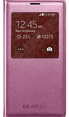 S View Cover for Galaxy S5 - Pink