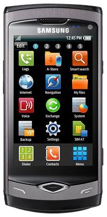 Samsung S8500 Wave Mobile Phone SIM Free - Ebony Grey
