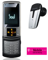 Samsung U900 Soul   Free Bluetooth Headset T-Mobile Pay as you Go Talk and Text