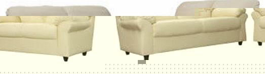 Polo Cream PU Leather 3+2 Seater Sofa Suite