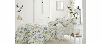 SANDERSON OPTIONS Duck egg cotton blend quilted throw