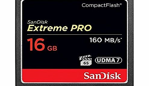 SanDisk 16GB Extreme Pro 160MB/s CompactFlash Card SDCFXPS-016G-X46 (Label May Change)