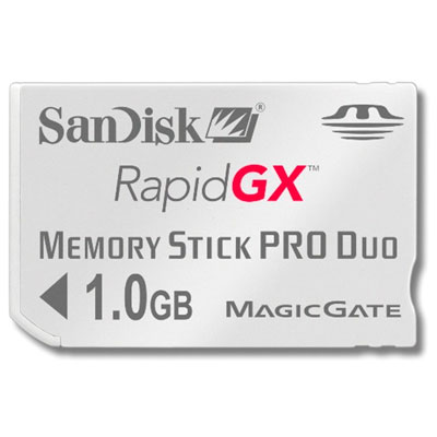 Sandisk 1GB Memory Stick Pro Duo Rapid GX Gaming