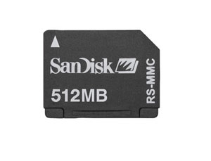 Sandisk 1GB Reduced Size Multimedia Card.