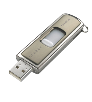 SanDisk 1GB Titanium Cruzer U3 USB Flash Drive