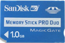 Sandisk 256mb Memorystick Pro Duo card