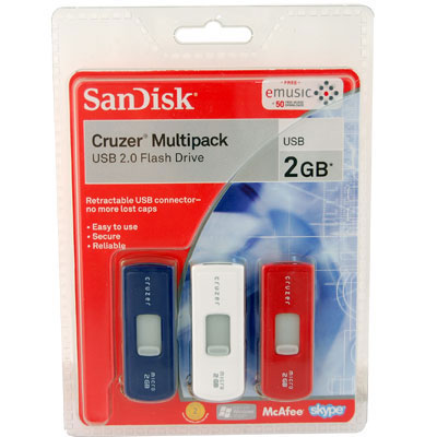 2GB Cruzer Micro U3 Triple Pack