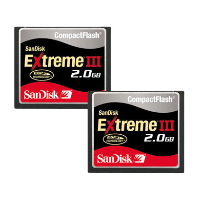 Sandisk 2GB Extreme III Compact Flash Twin Pack