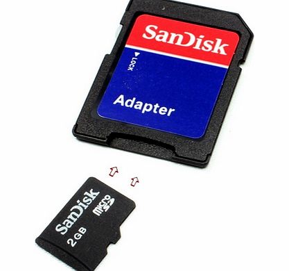 Sandisk 2GB Micro SD Memory Card SD adapter inclusive LG