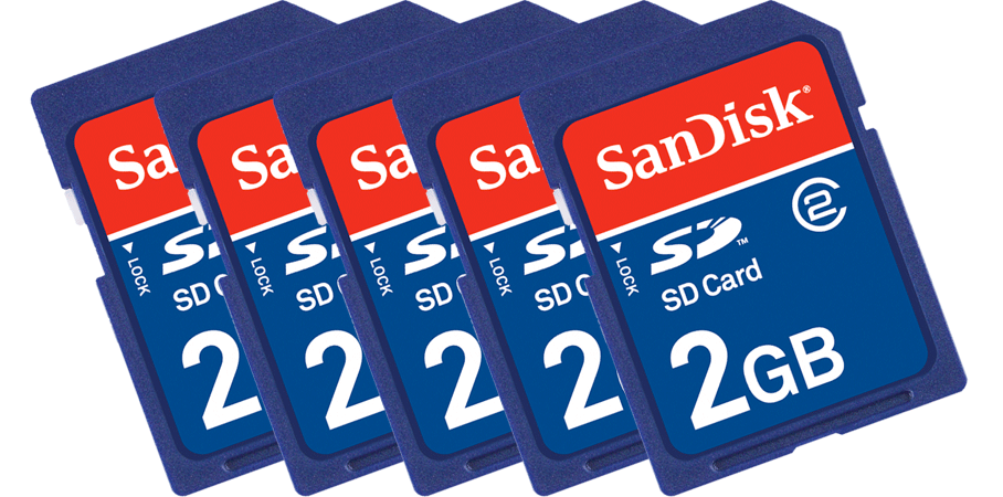 SanDisk 2GB SD Card Five Pack
