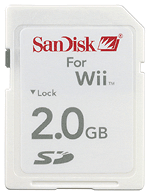 sandisk 2GB SD Card for Nintendo Wii