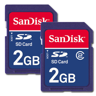 2GB SD Twin Pack