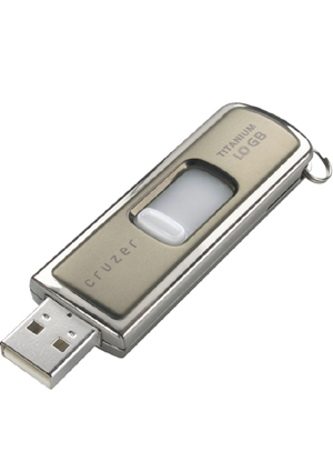 SanDisk 2GB Titanium Cruzer U3 USB Flash Drive
