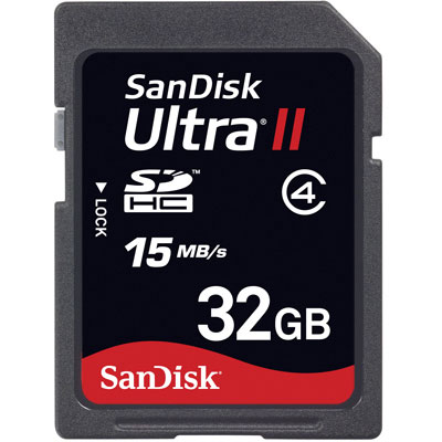 Sandisk 32GB Ultra II Secure Digital HC Class 2