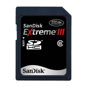 SanDisk 4GB Extreme III SD Card (SDHC) - Class 6