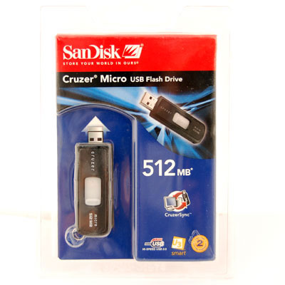 SanDisk 512mb Cruzer Micro U3 (Without Skype)