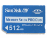 SanDisk 512MB Memory Stick Pro Duo & Adaptor