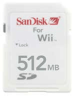 SanDisk 512MB SD Card for Nintendo Wii