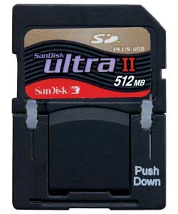 Sandisk 512Mb SD Plus USB Memory Card