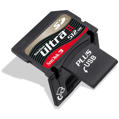 Sandisk 512MB Ultra II SD Plus USB