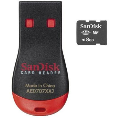 Sandisk 8GB M2 Memory Stick w/Reader