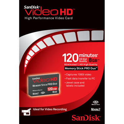 Sandisk 8GB MS ProDuo Video HC Ultra II (120mins)