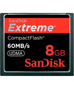 CompactFlash Memory Card 8GB Extreme